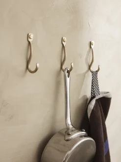 Curvature Hooks - Set of 3 - Brass