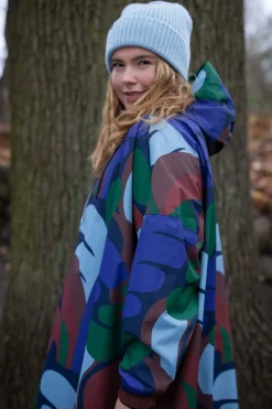 Danedream Drops Rain Poncho Blue Purple TROPS