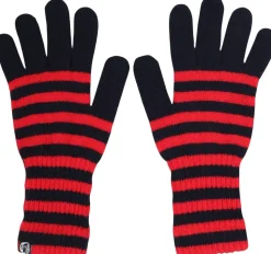 Danegoose Wool Gloves Dk Navy/Bright Red