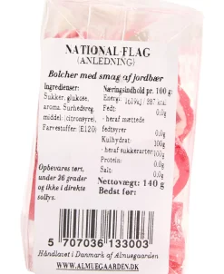 Danske Flag bolcher med smag af jordbær (anledningskort)