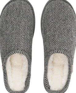 DARWIN WOOL - OPEN WOOL SLIPPERS WITH SHEARLING LINING