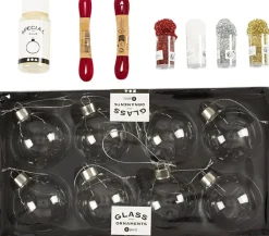 DIY Kit Julekugler, Glitter