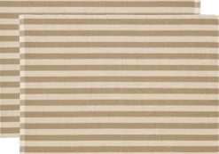 Dækkeserviet 33x48 2-pk Statement Stripe Beige