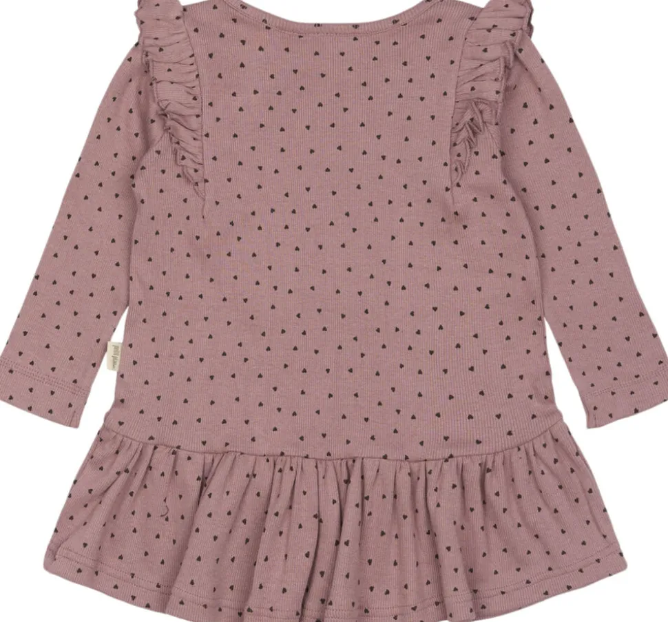 Dress L/S Frill Modal heart