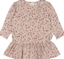 Dress L/S Gather Printed