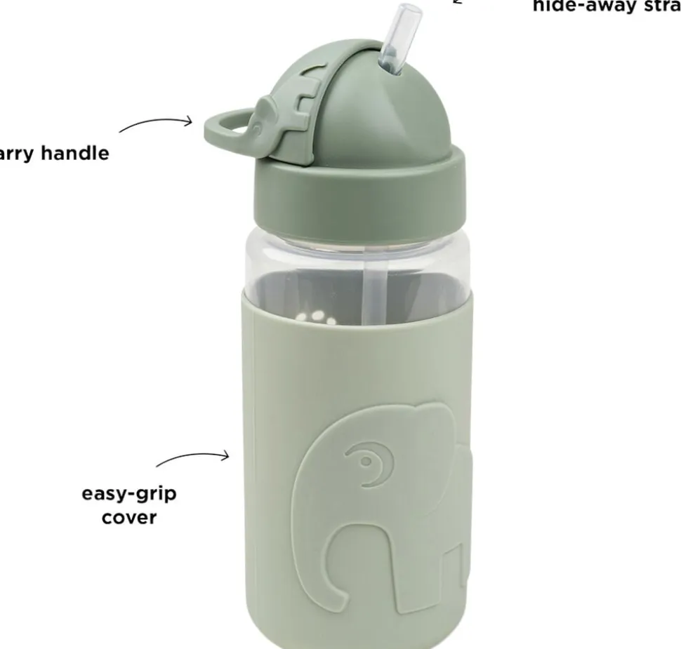 Easy-grip drikkedunk m/ sugerør Elphee Grøn