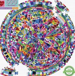 eeBoo - Rundt puslespil 500 brk - Triangle pattern