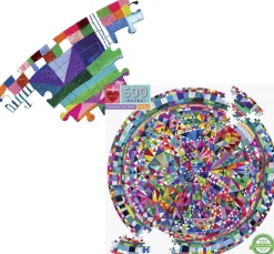 eeBoo - Rundt puslespil 500 brk - Triangle pattern