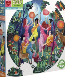 eeBoo - Rundt puslespil 500 brk - Moon Dance