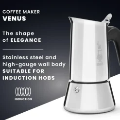 Espressokande Venus, 10 kop Stål Bialetti