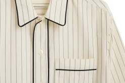 Fineline Long Nightshirt-M/L-Ivory