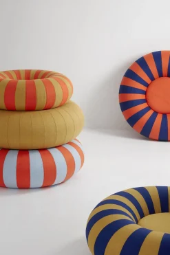 FLOAT, SMALL, DARK BLUE/OCHRE