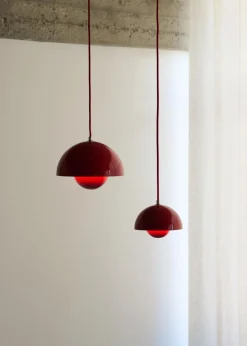 Flowerpot Pendant VP7, Vermilion Red