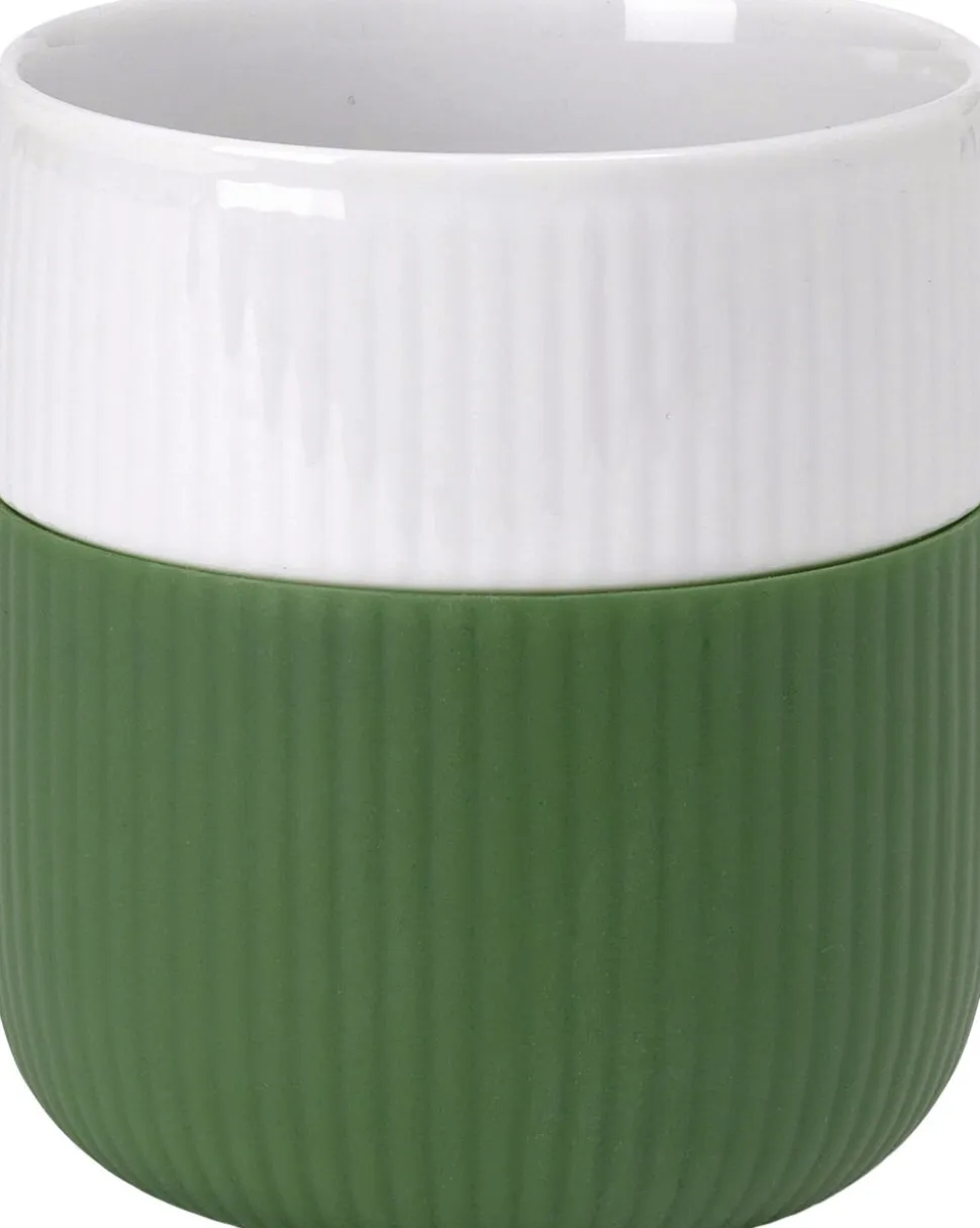 Fluted Contrast Mug 35cl Forest Green