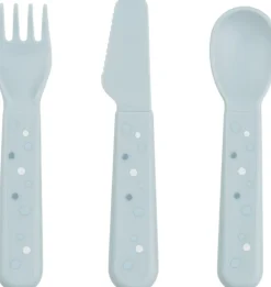 Foodie bestiksæt Happy dots Blå