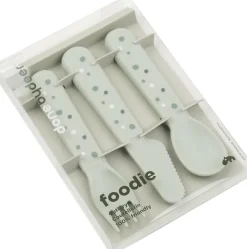 Foodie bestiksæt Happy dots Grøn