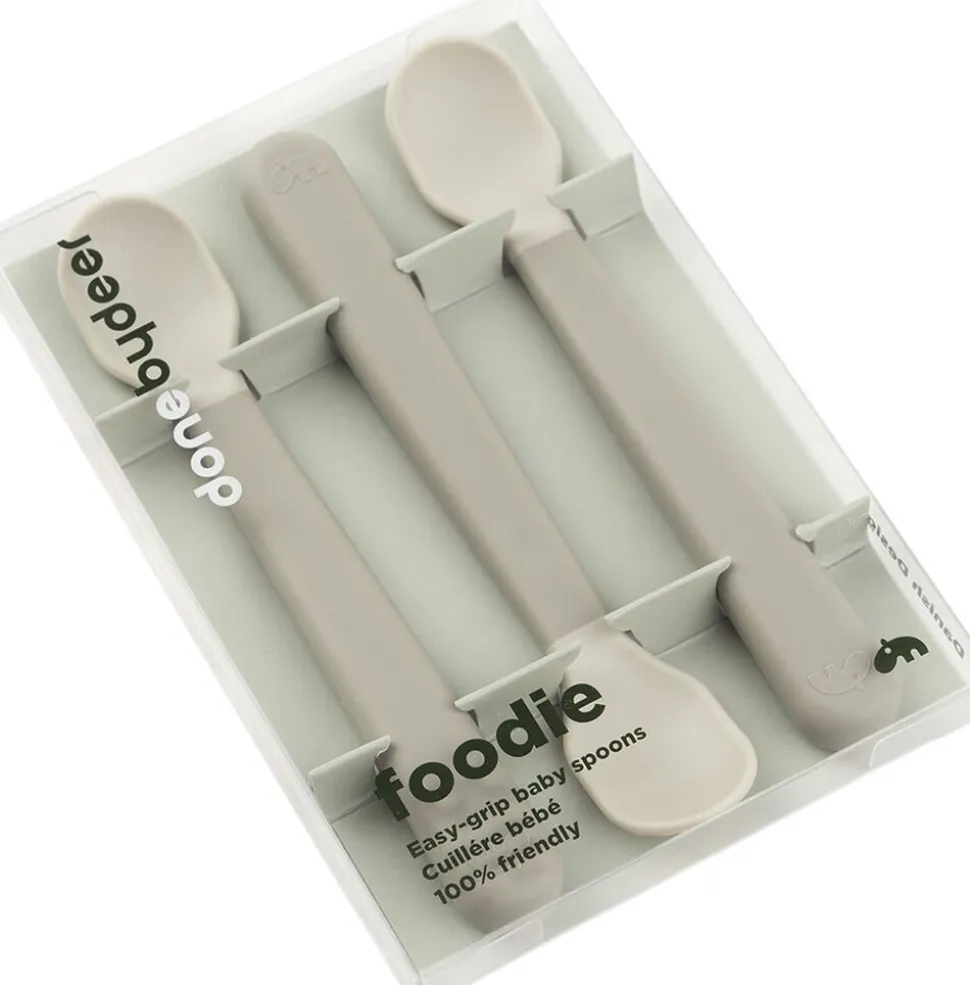 Foodie easy-grip babyske 3-pak Sand