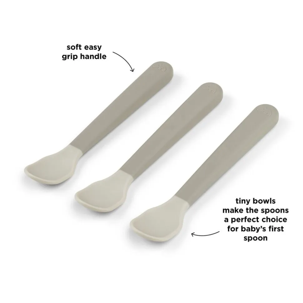 Foodie easy-grip babyske 3-pak Sand
