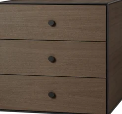 Frame 49 med 3 skuffer - Røget Eg