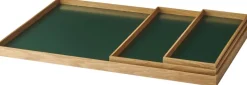 Frame tray large oak/green