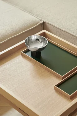 Frame tray small oak/green