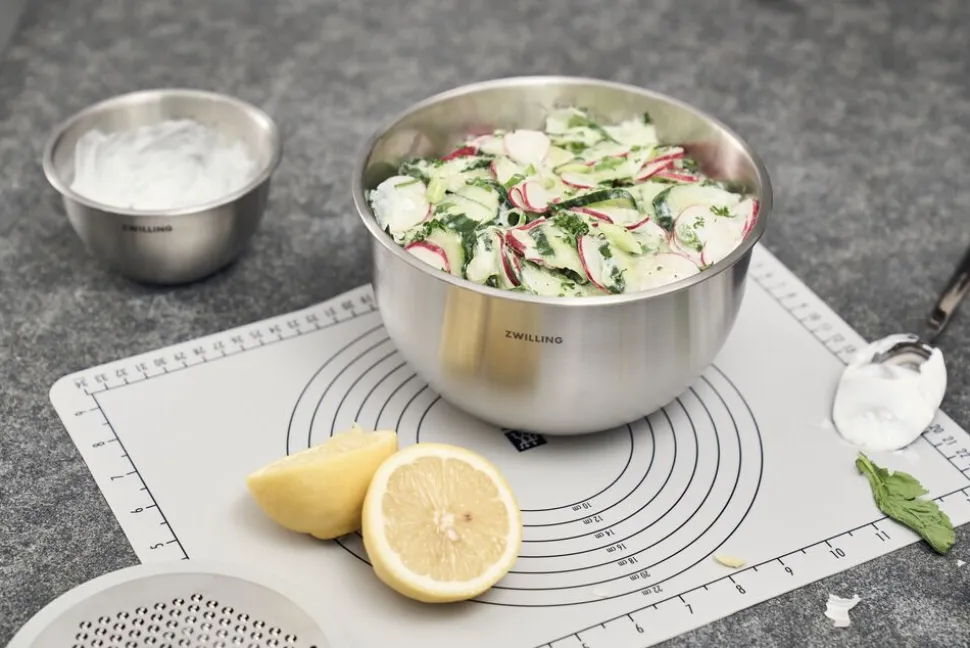 Fresh & Save BOWLS Vakuumskål M / 19 cm, Rustfrit stål, Sølv