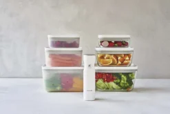 Fresh & Save Vakuum beholdersæt 3d i plastik. S,M, L