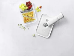 FRESH & SAVE Vakuum madkasse, semitransparent/grå, Str L