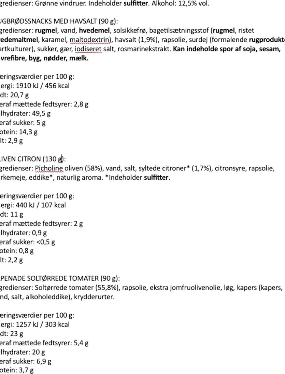 Gaveæske - Snacks & Wine