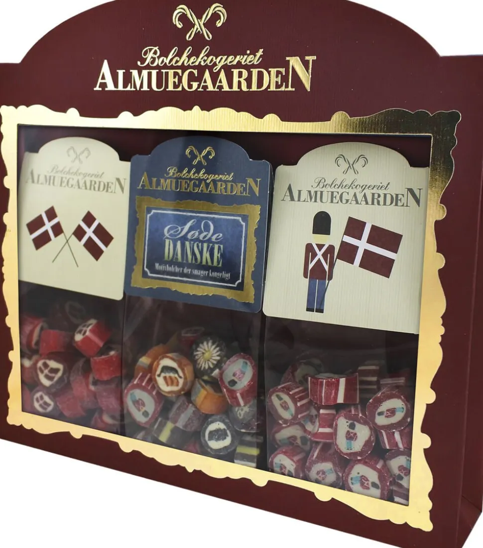 Gaveæske med danske motiv-bolcher