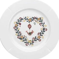 GC Cottage Tallerken Ø19. 5 cm hvid m. deko