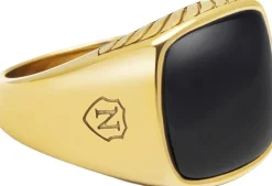 Gentlemen's Gold Signet Ring with Black Onyx
