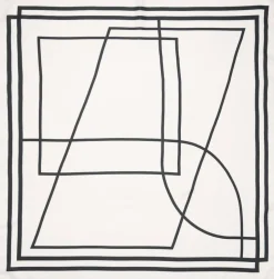 Geometric printed foulard