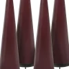 Giftbox w. spike, remote, LED cone candle, Wine red, Smooth,