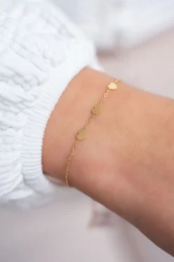 Graduation bracelet three hearts