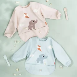 Hagesmæk m/ærmer og lomme Playground Blå