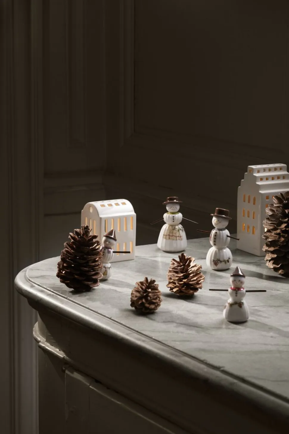 Hammershøi Christmas Snedreng hængende H7 hvid m. deko