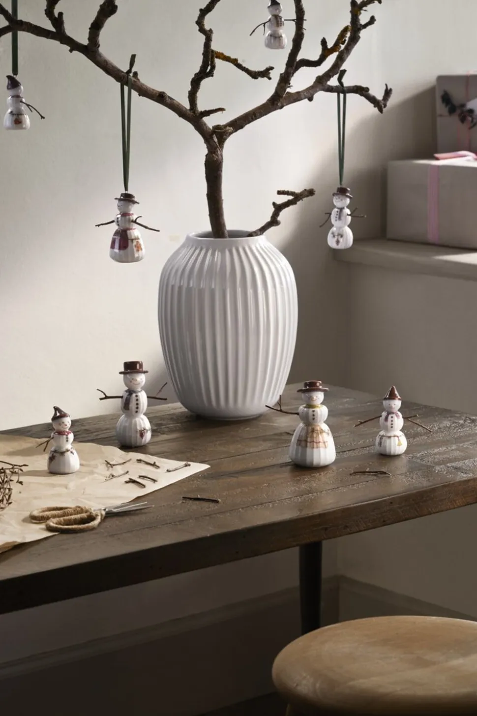 Hammershøi Christmas Snepige hængende H6. 5 hvid m. deko