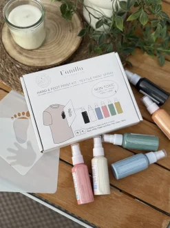 Hånd og fodaftryk - Tekstil spray