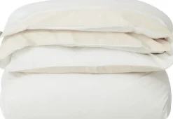 Hotel Sateen White/Light Sand Contrast Duvet Cover