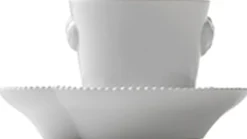 Hvid Elements 10 cl. espressokop med underkop