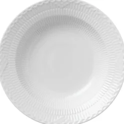 Hvid Halvblonde 21 cm. dyb tallerken