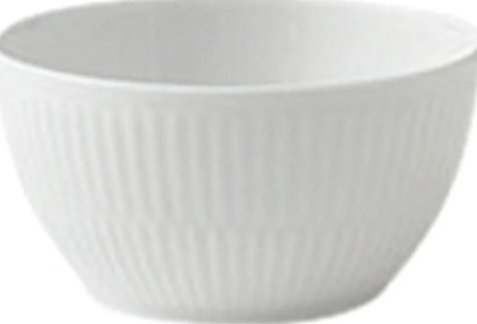 Hvid Riflet 15 cl. sukkerskål