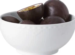 Hvid Riflet Halvblonde 15 cm Skål