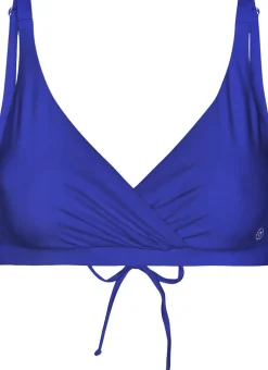 Istana draperet bikini top - Cartel Blue