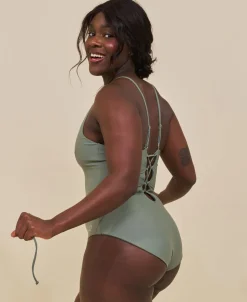 Java sculpt korset badedragt - Army