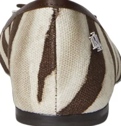 Jayna Zebra-Print Canvas Flat