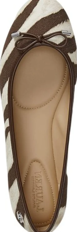 Jayna Zebra-Print Canvas Flat