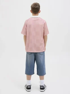 JCOLIDO AOP MESH OPEN COLLAR POLO J