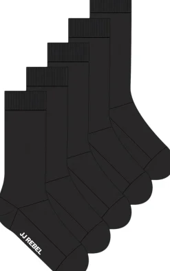 JREBREBEL LOGO SOCKS 5 PACK